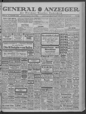 Münchner neueste Nachrichten Sonntag 12. August 1923