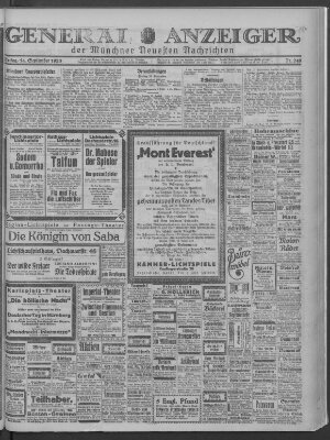 Münchner neueste Nachrichten Freitag 14. September 1923