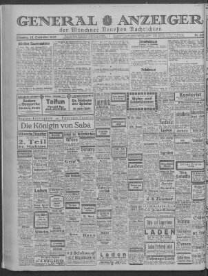 Münchner neueste Nachrichten Samstag 18. August 1923