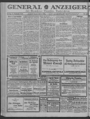 Münchner neueste Nachrichten Freitag 21. September 1923