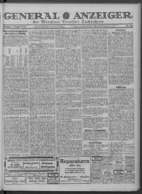 Münchner neueste Nachrichten Dienstag 7. August 1923