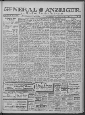 Münchner neueste Nachrichten Donnerstag 9. August 1923