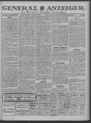 Münchner neueste Nachrichten Dienstag 21. August 1923