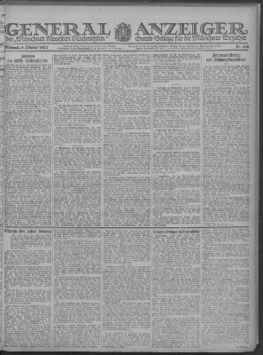 Münchner neueste Nachrichten Mittwoch 5. Oktober 1921