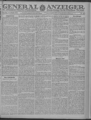 Münchner neueste Nachrichten Dienstag 25. Oktober 1921