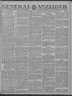 Münchner neueste Nachrichten Freitag 28. Oktober 1921