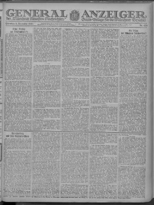 Münchner neueste Nachrichten Dienstag 8. November 1921