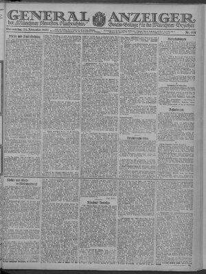 Münchner neueste Nachrichten Donnerstag 24. November 1921