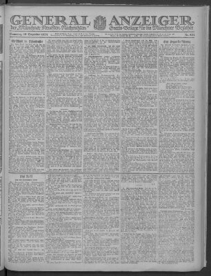 Münchner neueste Nachrichten Samstag 10. Dezember 1921