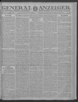 Münchner neueste Nachrichten Freitag 23. Dezember 1921