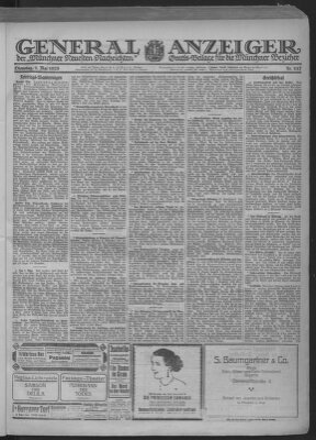 Münchner neueste Nachrichten Dienstag 1. Mai 1923