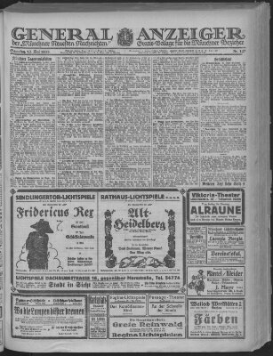 Münchner neueste Nachrichten Samstag 12. Mai 1923