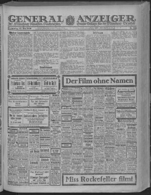 Münchner neueste Nachrichten Donnerstag 17. Mai 1923