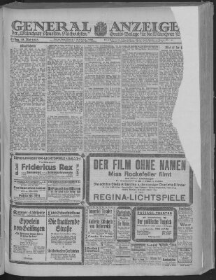 Münchner neueste Nachrichten Freitag 18. Mai 1923