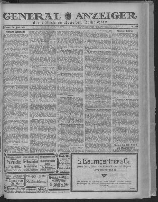 Münchner neueste Nachrichten Mittwoch 20. Juni 1923