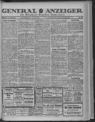 Münchner neueste Nachrichten Samstag 23. Juni 1923