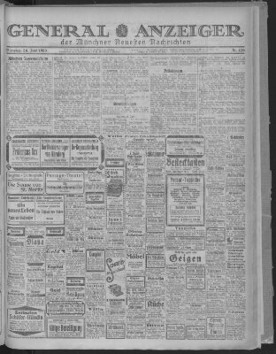 Münchner neueste Nachrichten Dienstag 26. Juni 1923