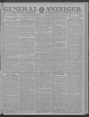 Münchner neueste Nachrichten Freitag 20. Januar 1922