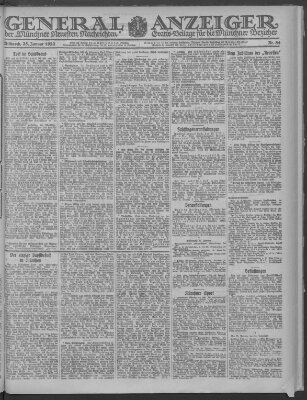 Münchner neueste Nachrichten Mittwoch 25. Januar 1922