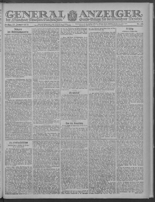 Münchner neueste Nachrichten Freitag 27. Januar 1922