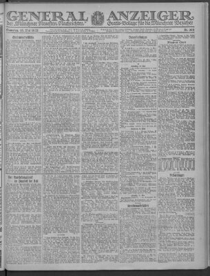 Münchner neueste Nachrichten Samstag 13. Mai 1922