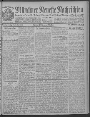 Münchner neueste Nachrichten Sonntag 14. Mai 1922