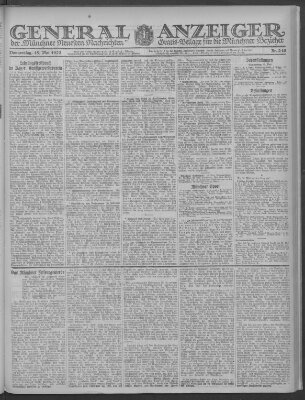 Münchner neueste Nachrichten Donnerstag 18. Mai 1922