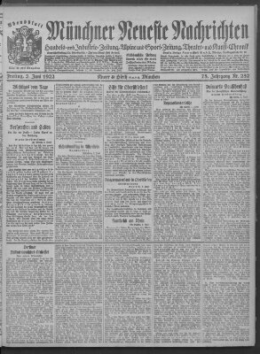 Münchner neueste Nachrichten Freitag 2. Juni 1922