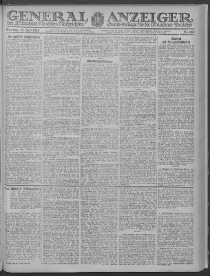 Münchner neueste Nachrichten Samstag 17. Juni 1922