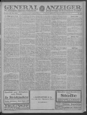 Münchner neueste Nachrichten Dienstag 20. Juni 1922