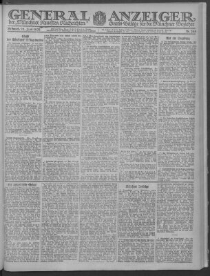 Münchner neueste Nachrichten Mittwoch 21. Juni 1922