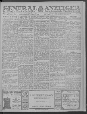 Münchner neueste Nachrichten Mittwoch 28. Juni 1922