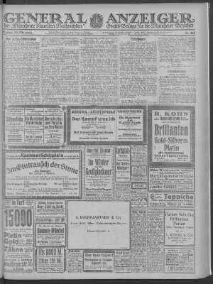 Münchner neueste Nachrichten Freitag 20. Oktober 1922