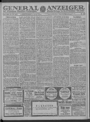 Münchner neueste Nachrichten Donnerstag 26. Oktober 1922