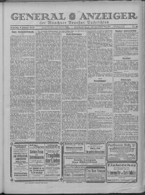 Münchner neueste Nachrichten Dienstag 5. Februar 1924