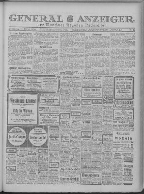 Münchner neueste Nachrichten Donnerstag 14. Februar 1924