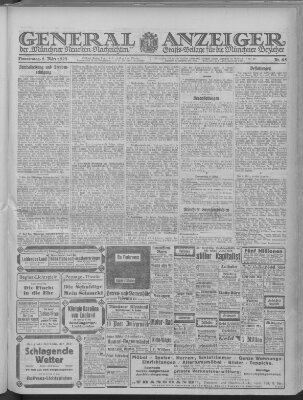 Münchner neueste Nachrichten Donnerstag 8. März 1923