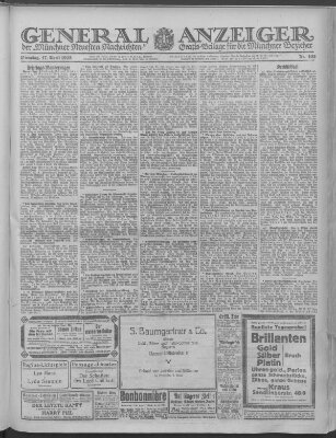 Münchner neueste Nachrichten Dienstag 17. April 1923