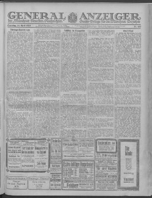 Münchner neueste Nachrichten Samstag 21. April 1923