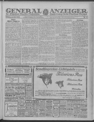 Münchner neueste Nachrichten Mittwoch 25. April 1923