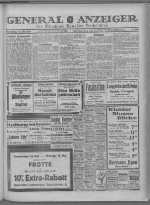 Münchner neueste Nachrichten Donnerstag 15. Mai 1924