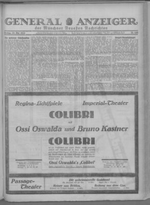 Münchner neueste Nachrichten Freitag 23. Mai 1924