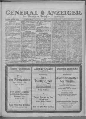 Münchner neueste Nachrichten Samstag 31. Mai 1924