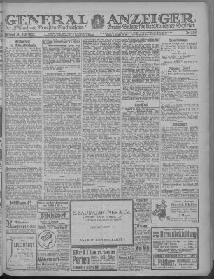 Münchner neueste Nachrichten Mittwoch 5. Juli 1922