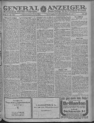 Münchner neueste Nachrichten Freitag 28. Juli 1922