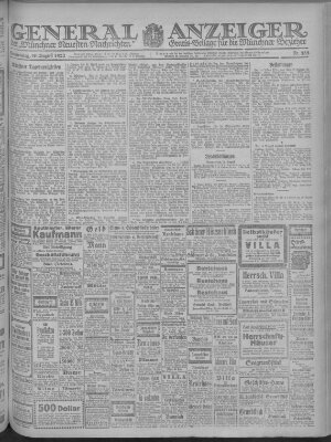 Münchner neueste Nachrichten Donnerstag 10. August 1922