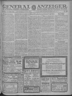 Münchner neueste Nachrichten Samstag 19. August 1922