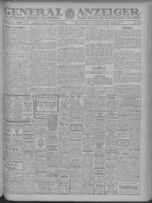 Münchner neueste Nachrichten Mittwoch 23. August 1922