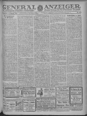 Münchner neueste Nachrichten Donnerstag 24. August 1922