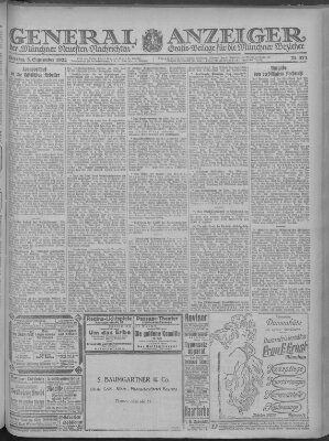 Münchner neueste Nachrichten Dienstag 5. September 1922